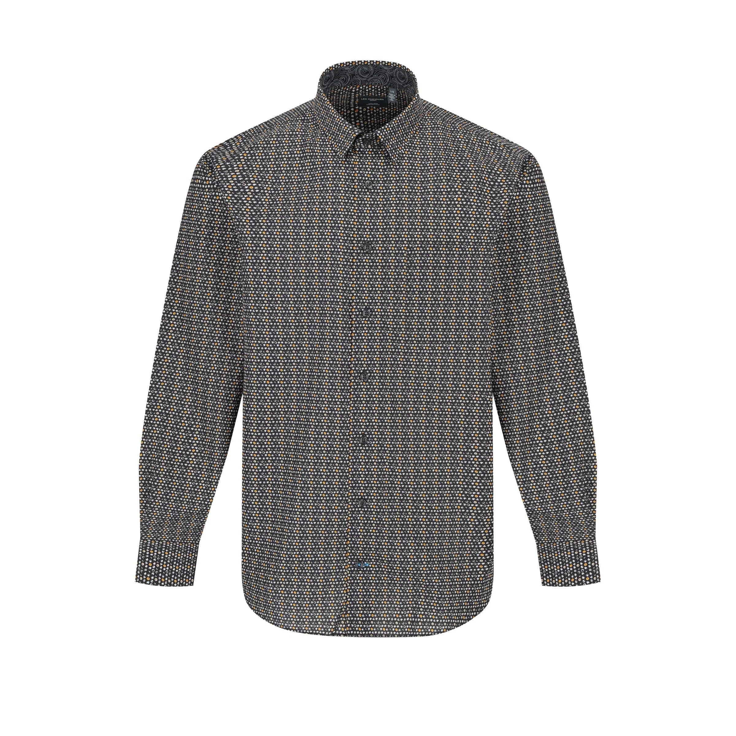 Men's Essential Dress Shirts for Everyday WearLeo Chevalier Long sleeve Sport shirt Orange - 623465 7598 Men's Essential Dress Shirts for Everyday WearLeo Chevalier Long sleeve Sport shirt Orange - 623465 7598