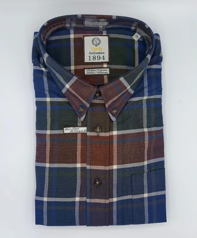 Men's Checked Short-Sleeve Shirts for Summer FunViyella Cotton & Cashmere Long Sleeve Sport Shirt - 651471 1998 Men's Checked Short-Sleeve Shirts for Summer FunViyella Cotton & Cashmere Long Sleeve Sport Shirt - 651471 1998