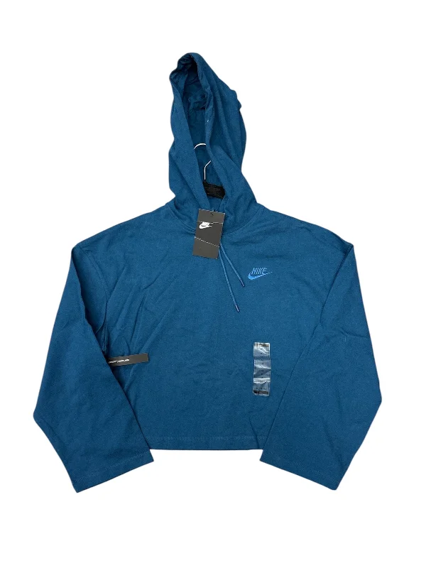 Weather-Ready Men's HoodiesAthletic Sweatshirt Hoodie By Nike In Blue, Size: M