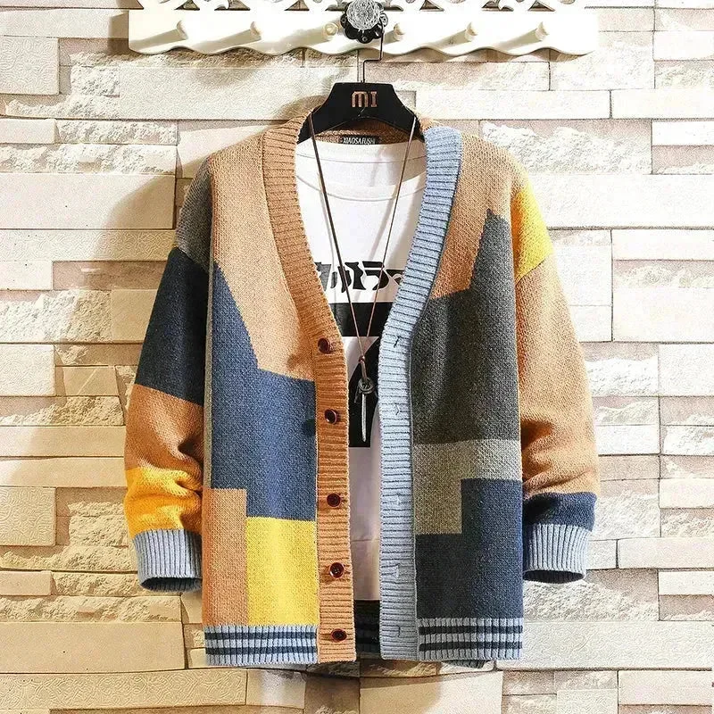 Men's Sweaters with Stand-Up CollarsMen Casual Multicolor Streetwear Loose Wool Knitwear Men's Sweaters with Stand-Up CollarsMen Casual Multicolor Streetwear Loose Wool Knitwear