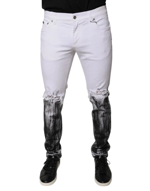 Men's Jeans with Elastic WaistbandsDolce & Gabbana Logo Cotton Skinny blue Men's Jeans (Pre-Owned) Men's Jeans with Elastic WaistbandsDolce & Gabbana Logo Cotton Skinny blue Men's Jeans (Pre-Owned)