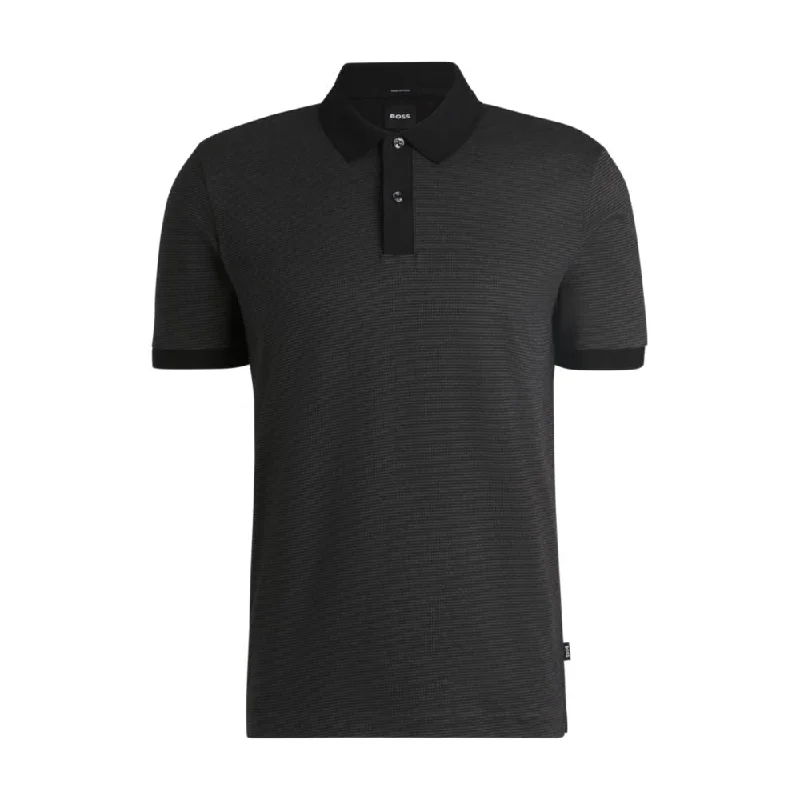 Men's Shirts with Patch PocketsMercerized-cotton polo shirt with micro pattern