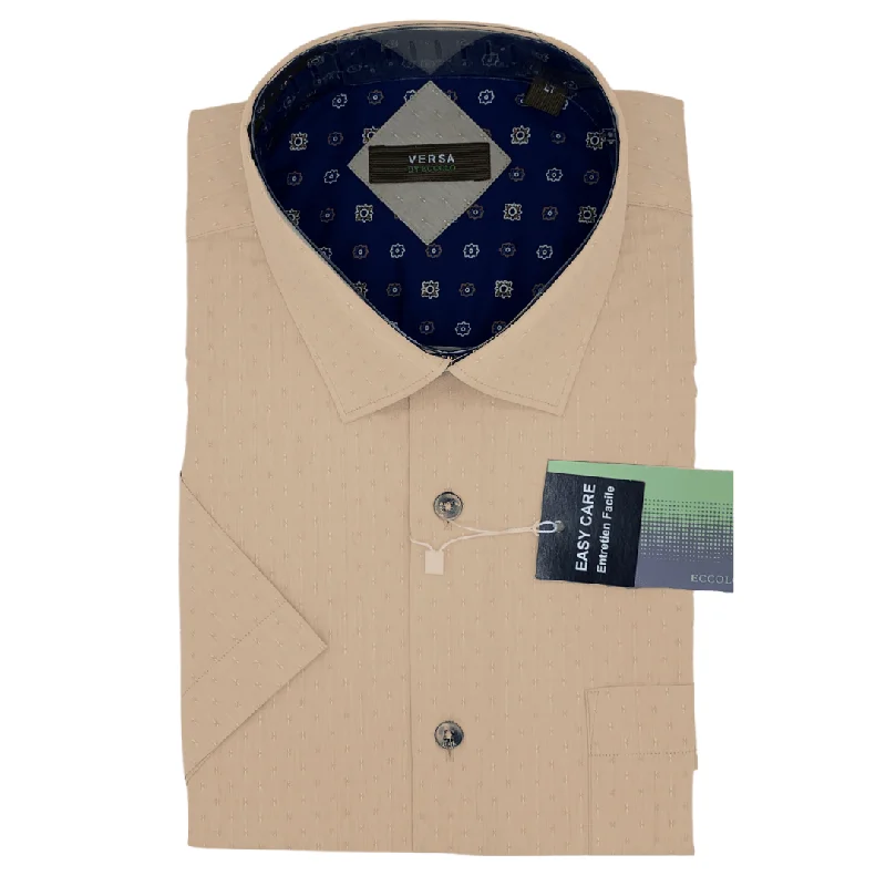 Men's Easy-Care Shirts for Busy LifestylesVersa by Eccolo Short Sleeve Sport Shirt - MR4AK - T - Taupe 50 Men's Easy-Care Shirts for Busy LifestylesVersa by Eccolo Short Sleeve Sport Shirt - MR4AK - T - Taupe 50