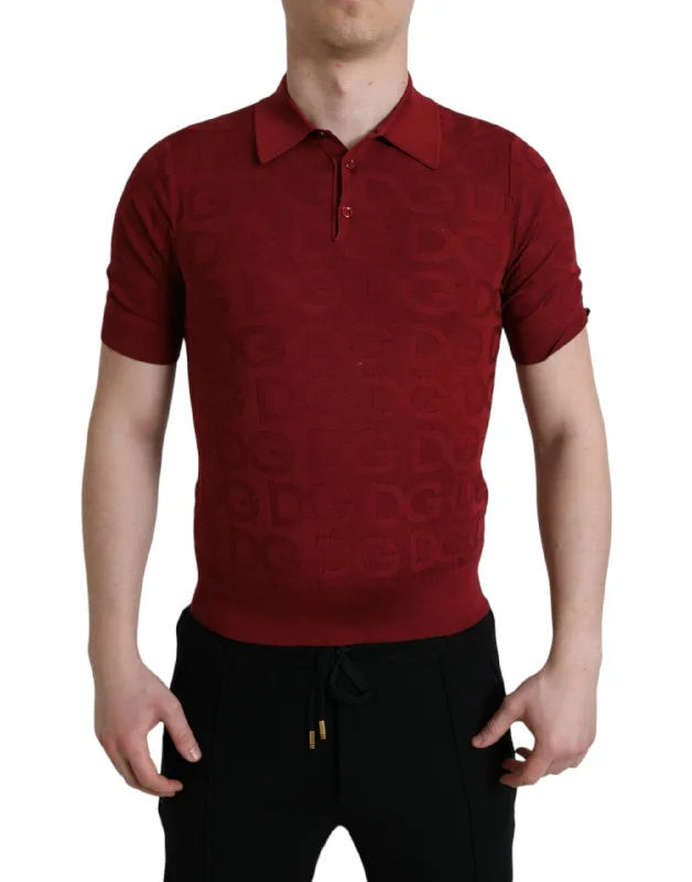 Men's Shirts with Elastic WaistbandsDolce & Gabbana Silk Polo T-Shirt - Elegance Meets Men's Comfort Men's Shirts with Elastic WaistbandsDolce & Gabbana Silk Polo T-Shirt - Elegance Meets Men's Comfort