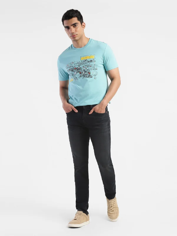 Men's Shirts with Appliquéd SleevesMen's Graphic Print Slim Fit T-shirt