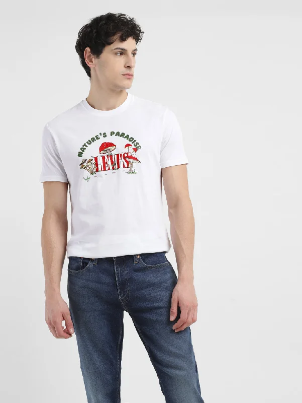 Men's Shirts for CampingMen's Graphic Print Crew Neck T-shirt