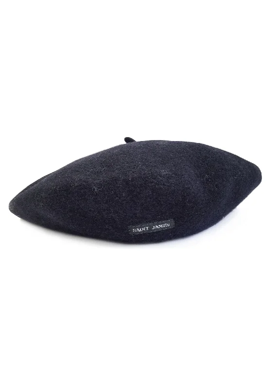Adjustable Sun HatsClassic beret - in wool (NAVY)
