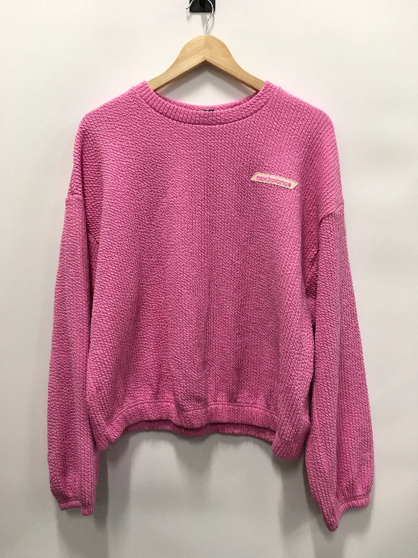 Warm Men's Thermal HoodiesAthletic Sweatshirt Crewneck By New Balance In Pink, Size: L Warm Men's Thermal HoodiesAthletic Sweatshirt Crewneck By New Balance In Pink, Size: L