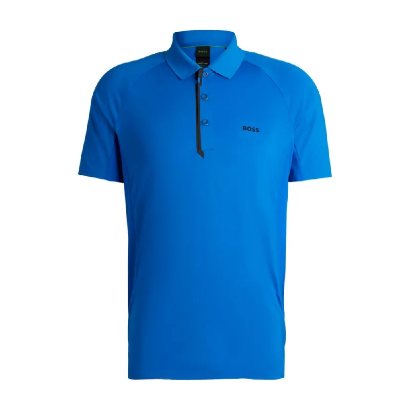 Men's Shirts with Convertible CollarsMixed-material polo shirt with decorative reflective logo Men's Shirts with Convertible CollarsMixed-material polo shirt with decorative reflective logo