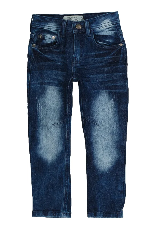 XL Men's JeansLittle Boys Whiskered Straight Leg Jeans