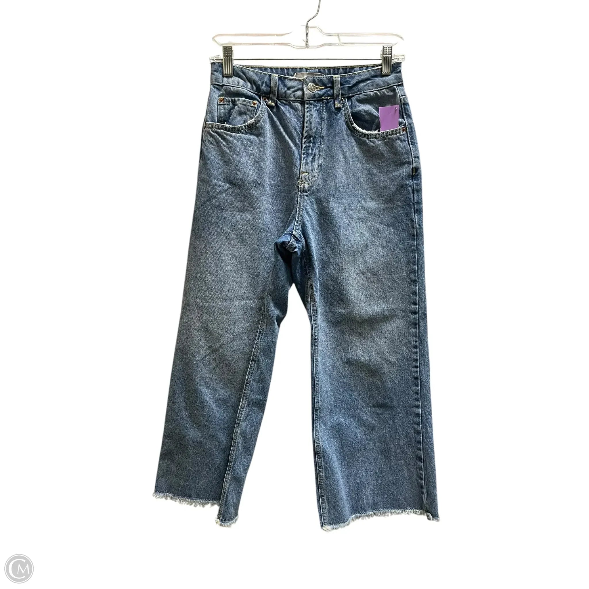 Mid-Waisted Men's JeansJeans Cropped By Top Shop In Blue Denim, Size: 2