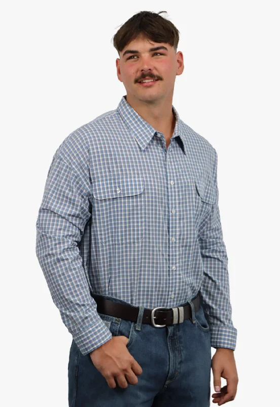 Men's Pattern-Clashing Shirts for Bold FashionBisley Mens Long Sleeve Checked Shirt