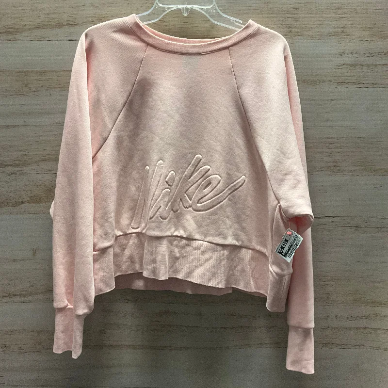 Men's Hoodies with Embroidered PatchesAthletic Sweatshirt Crewneck By Nike Apparel In Pink, Size: Xl Men's Hoodies with Embroidered PatchesAthletic Sweatshirt Crewneck By Nike Apparel In Pink, Size: Xl