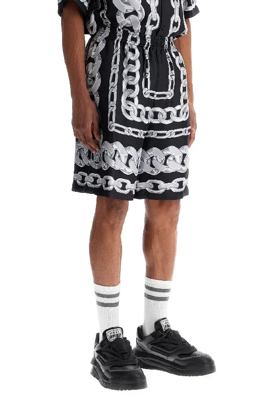 Yoga-Friendly Men's Stretch and Flex ShortsVersace 'silk Medusa Chains Bermuda