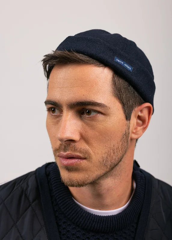 Patterned Beanie CapsMiki traditional deck hat - in wool (NAVY)