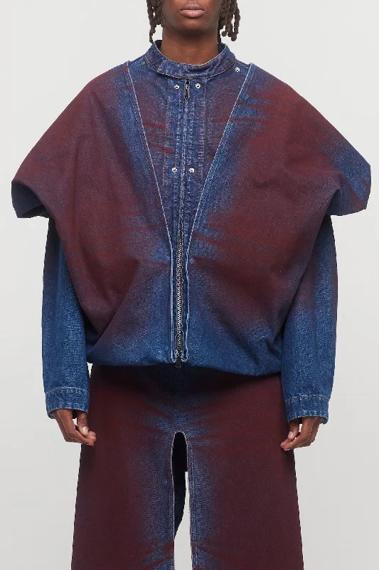 Men's Coats for Tall MenY/Project Snap off Panel Hood Denim Jacket