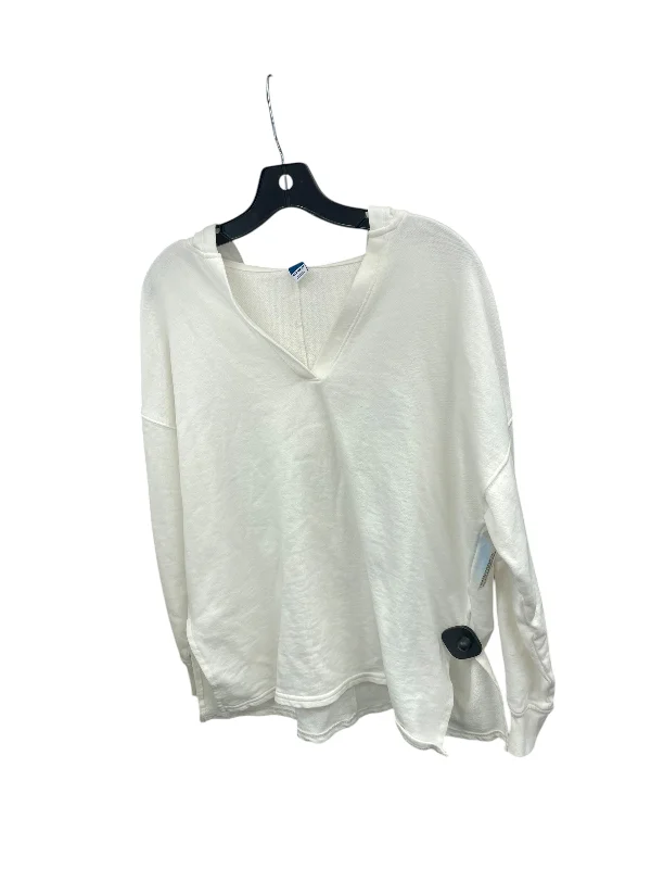 Men's Hoodies with High-Low HemlinesSweatshirt Hoodie By Old Navy In White, Size: S Men's Hoodies with High-Low HemlinesSweatshirt Hoodie By Old Navy In White, Size: S