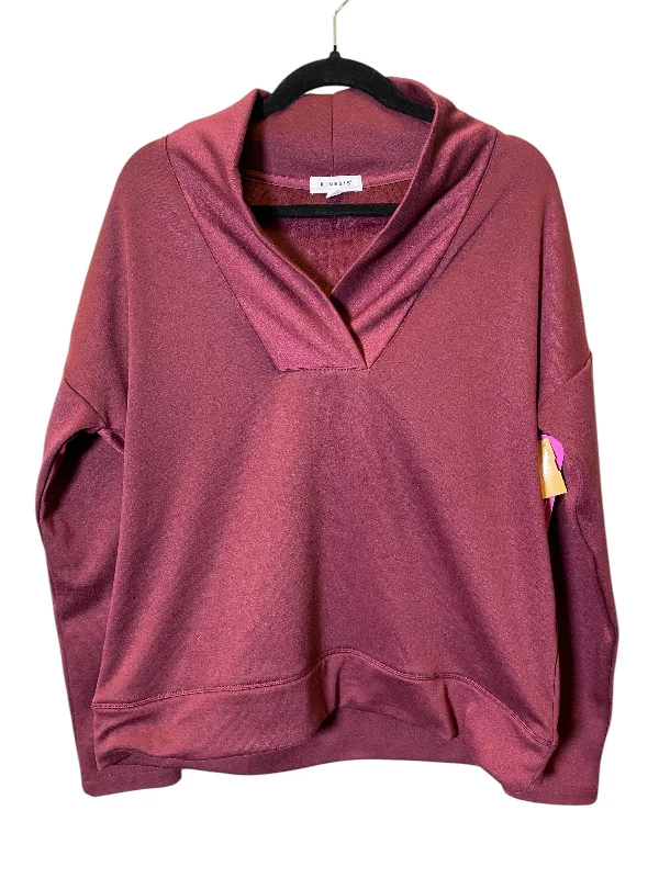 Men's Hoodies with Hidden PocketsSweatshirt Crewneck By Cmc In Maroon, Size: M