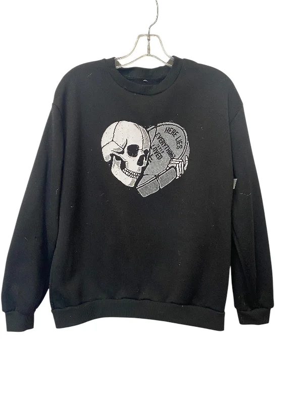 Men's Hoodies for SpringSweatshirt Crewneck By Clothes Mentor In Black, Size: L