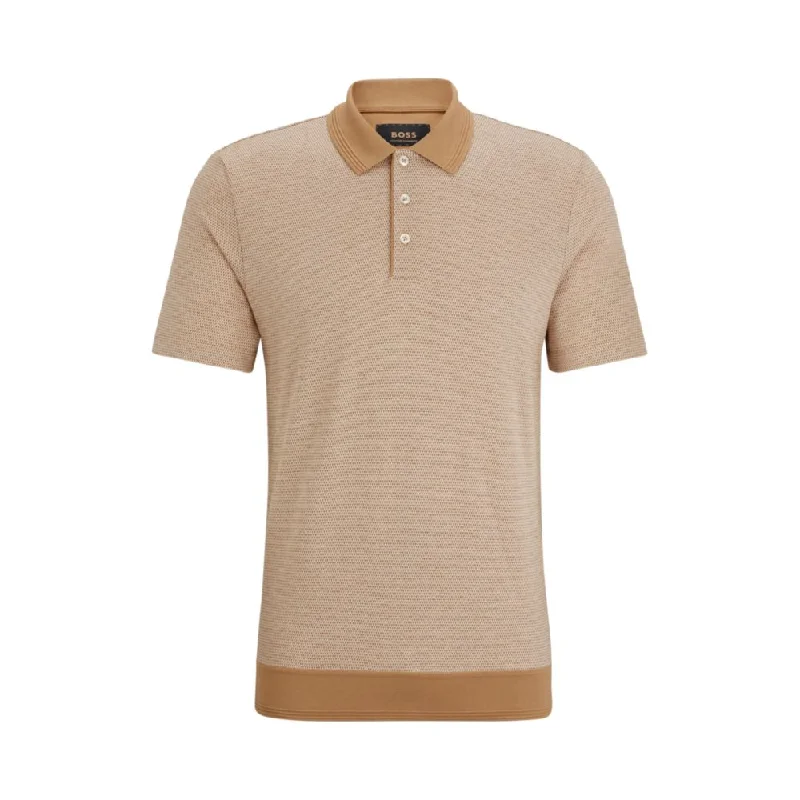 Men's Shirts with Hidden PocketsBubble-structure polo shirt in cotton and cashmere