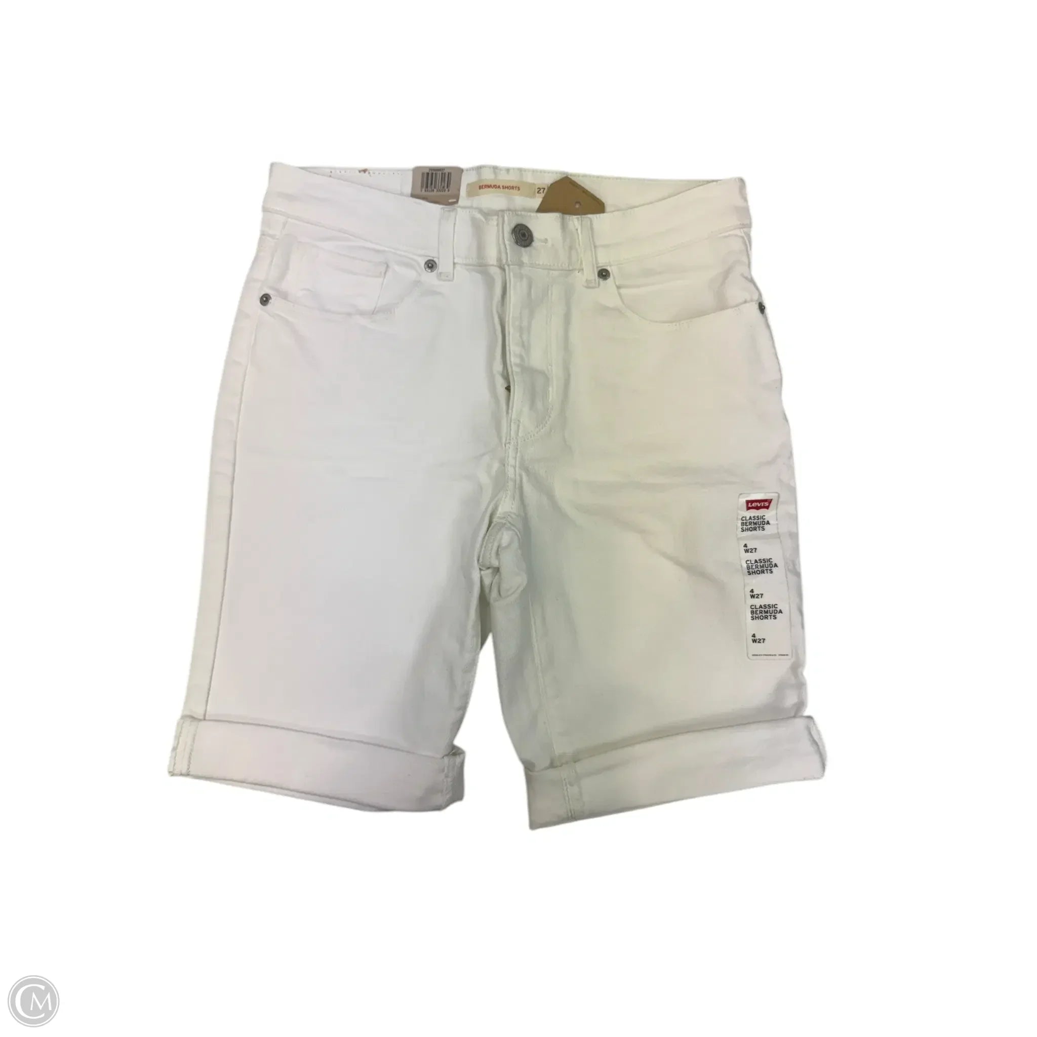 Skinny-Fit Men's Fashion and Casual ShortsShorts By Levis In White Denim, Size: 4