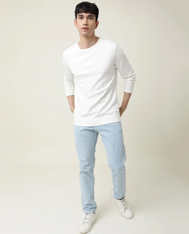 Durable Men's Work ShirtsRare Rabbit Men's Full Off-White Solid Crew Neck Full Sleeve Slim Fit T-Shirt Durable Men's Work ShirtsRare Rabbit Men's Full Off-White Solid Crew Neck Full Sleeve Slim Fit T-Shirt