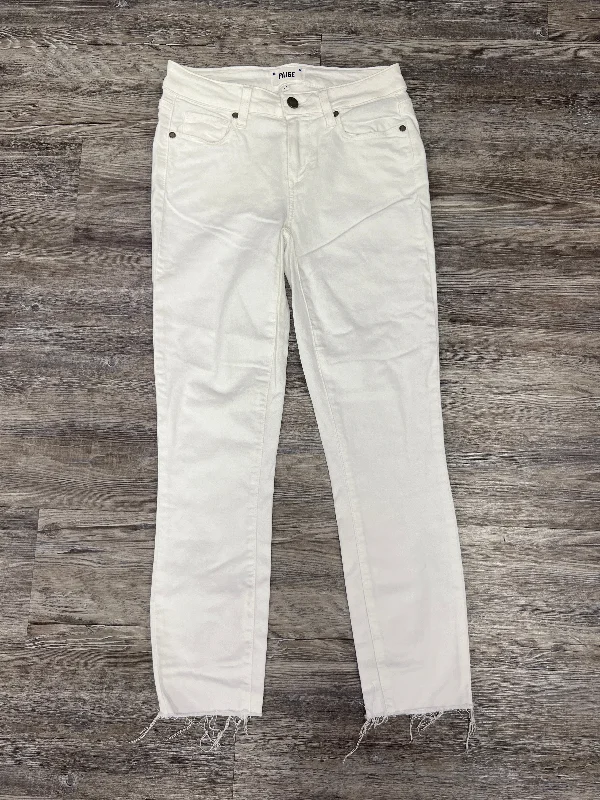 Fashionable Men's JeansJeans Designer By Paige In White Denim, Size: 2