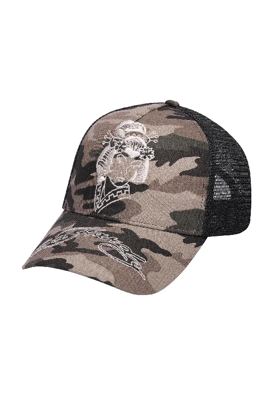 Classic Bowler HatsUnisex Geisha Twill Front Mesh Trucker - Camo