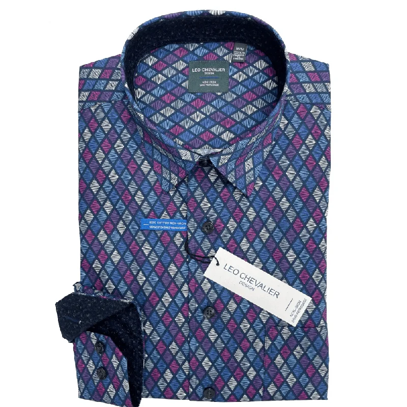Men's Stain-Resistant Shirts for Mess-Free WearLeo Chevalier Long Sleeve Tall Sport Shirt - 529465/QT 9898 Men's Stain-Resistant Shirts for Mess-Free WearLeo Chevalier Long Sleeve Tall Sport Shirt - 529465/QT 9898