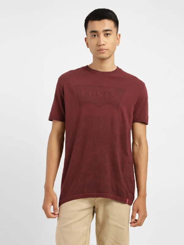 Men's Shirts with Hook-and-Loop ClosuresMen's Brand Logo Crew Neck T-shirt