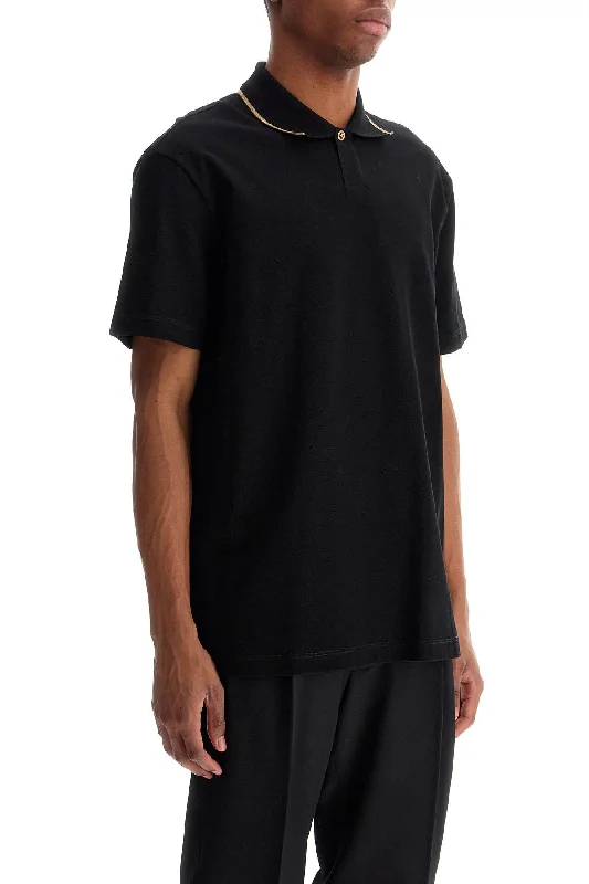 Men's Shirts with Embroidered DesignsVersace Cotton Piquã Polo Shirt
