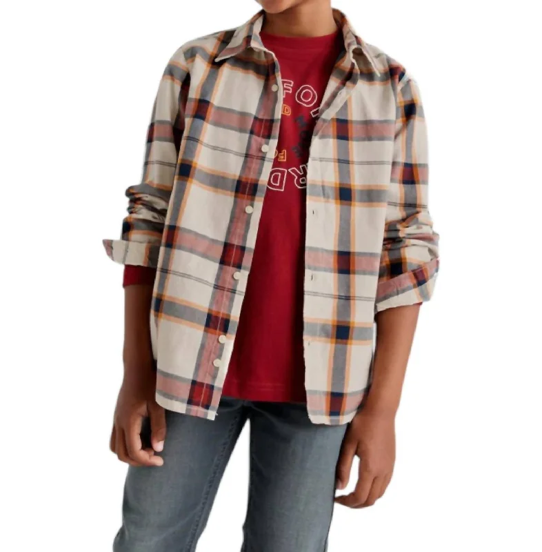 Men's Camping Shirts for Outdoor AdventuresLong Sleeve Checked Shirt In Wine