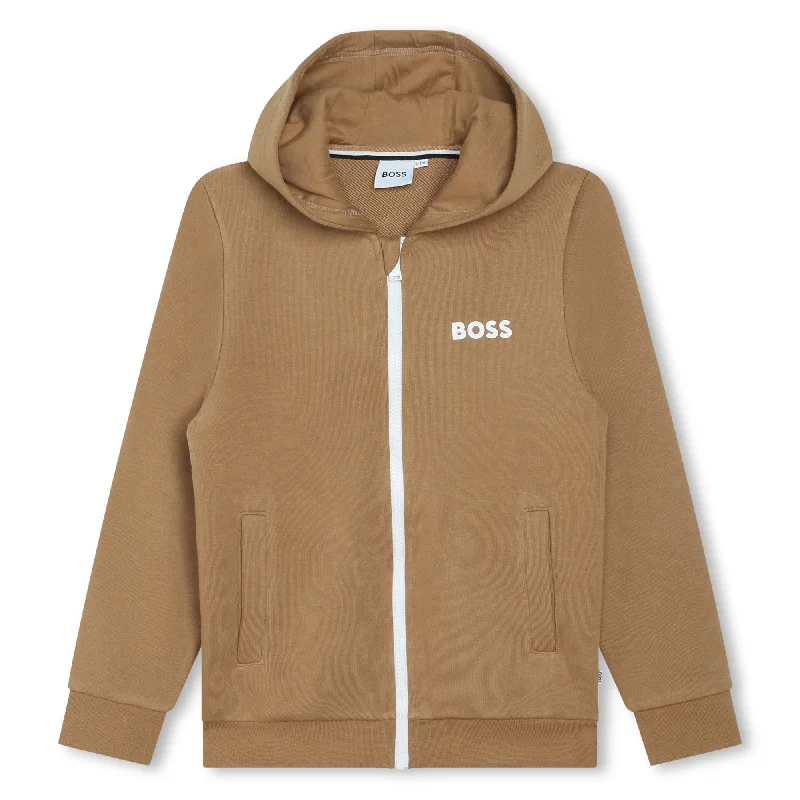 Men's Sweaters for WinterBrown Zip-Up Sweatshirt