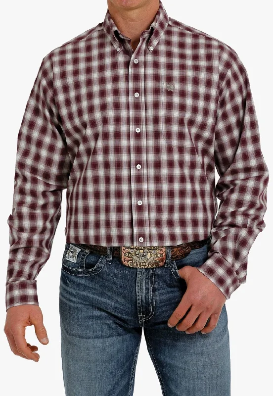 Men's Patterned Button-Down Shirts for Added InterestCinch Mens Plaid Button Down Long Sleeve Shirt Men's Patterned Button-Down Shirts for Added InterestCinch Mens Plaid Button Down Long Sleeve Shirt
