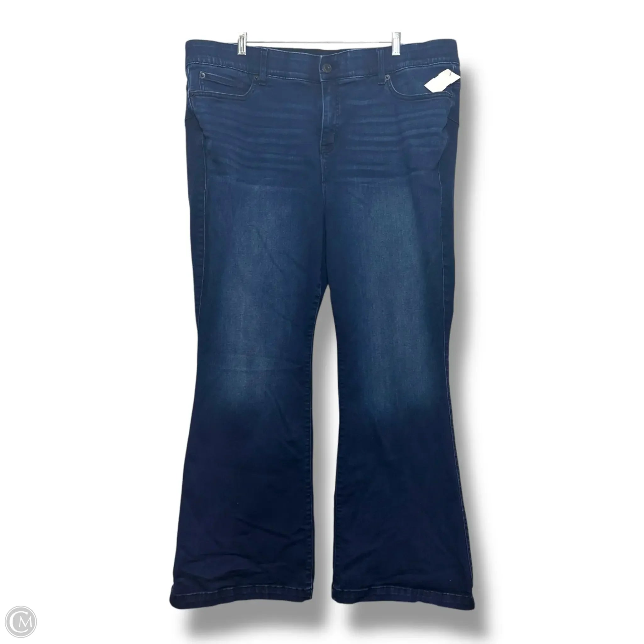 Men's Jeans with a Destroyed LookJeans Bombshell flare Leg By Torrid In Blue Denim, Size: 24 Men's Jeans with a Destroyed LookJeans Bombshell flare Leg By Torrid In Blue Denim, Size: 24