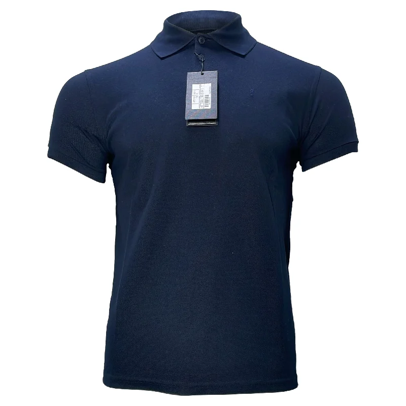 Men's Shirts with Antimicrobial TreatmentSaint Laurent Cassandre Embroidered-Logo Polo Shirt in Navy Blue Cotton Men's Shirts with Antimicrobial TreatmentSaint Laurent Cassandre Embroidered-Logo Polo Shirt in Navy Blue Cotton