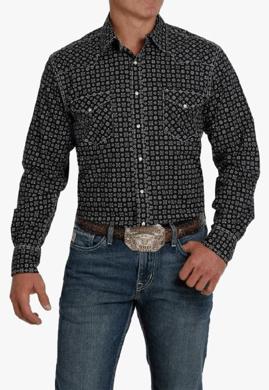 Men's Designer Dress Shirts for High-End FashionCinch Mens Snap Long Sleeve Shirt