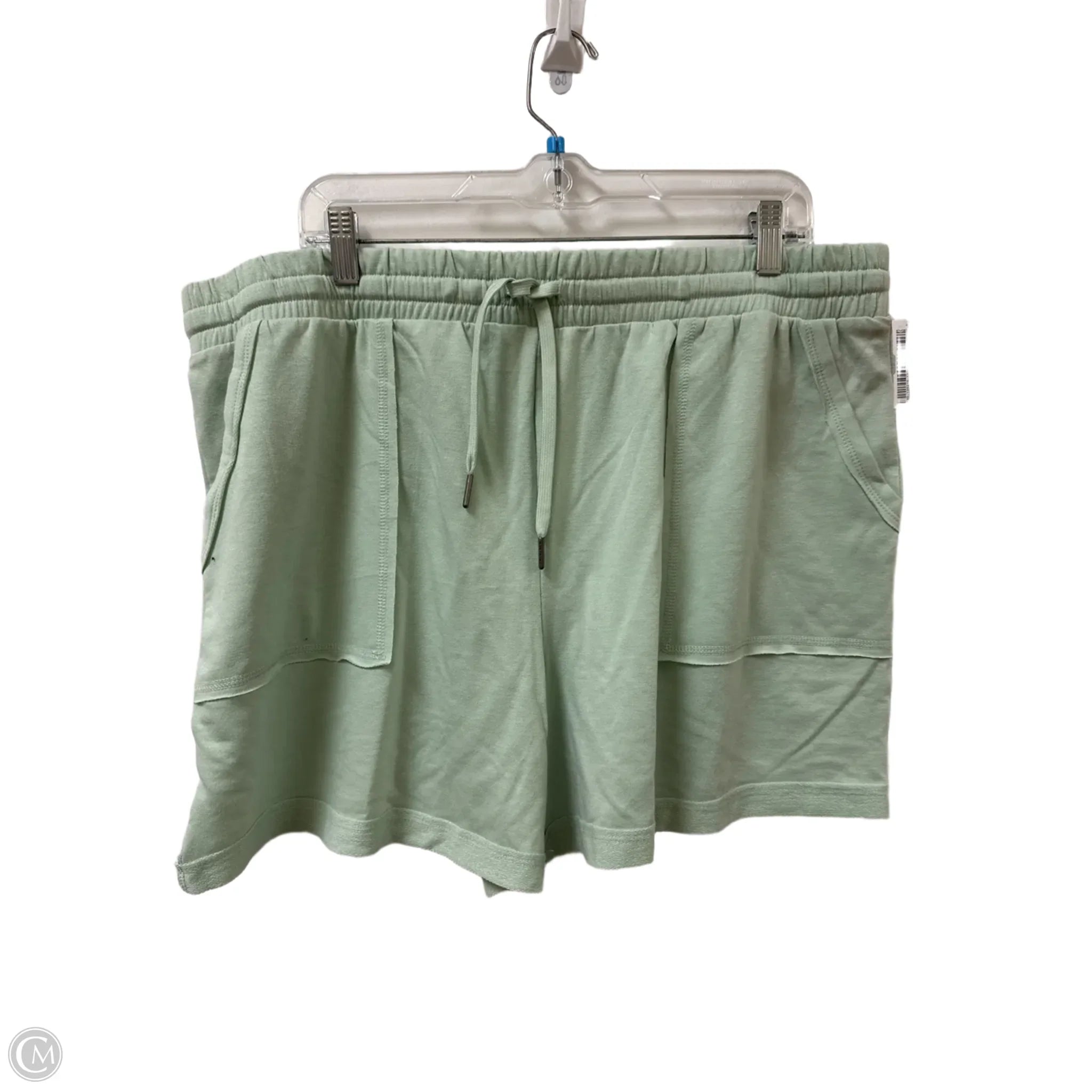Men's Flexible Yoga and Workout ShortsShorts By Cato In Green, Size: 14