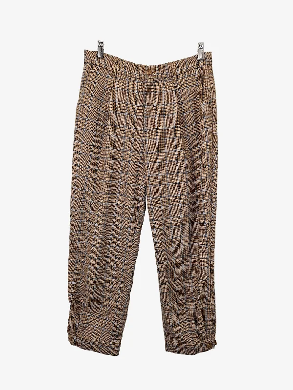 Jeans for Men with a Athletic BuildGorman Classic Gathered Cuffed Check Pants Size 12