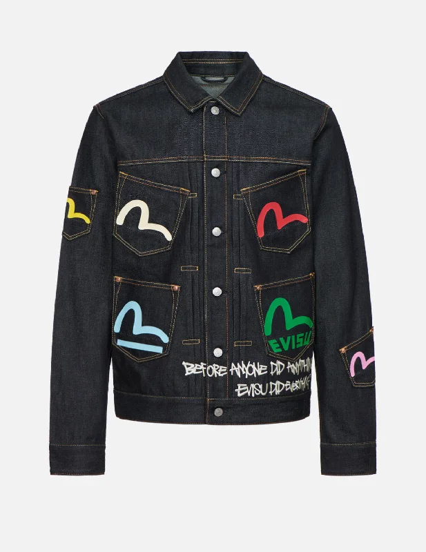Men's Coats with Contrast Stitching30th Anniversary Capsule Collection Multi-pocket Denim Jacket Men's Coats with Contrast Stitching30th Anniversary Capsule Collection Multi-pocket Denim Jacket