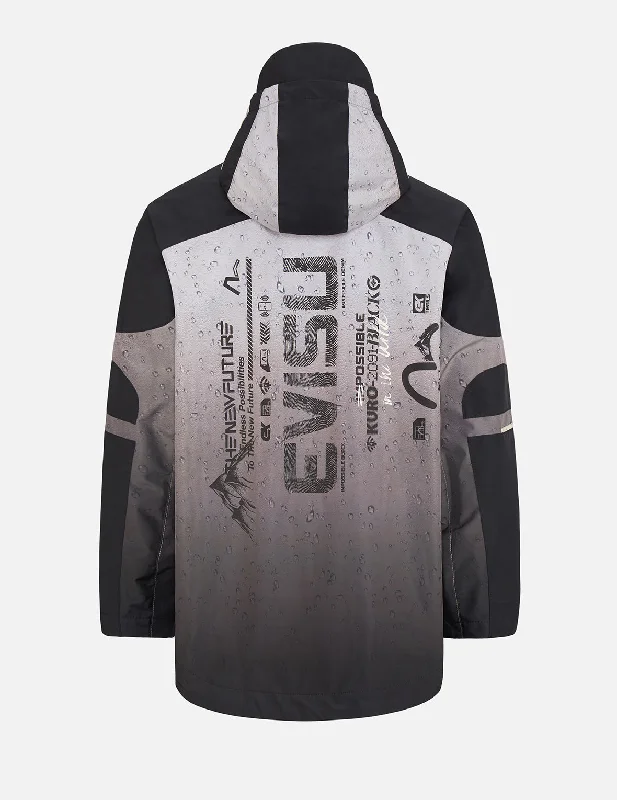 Men's Coats for Winter Camping3D Raindrop Print Trail Windbreaker Jacket