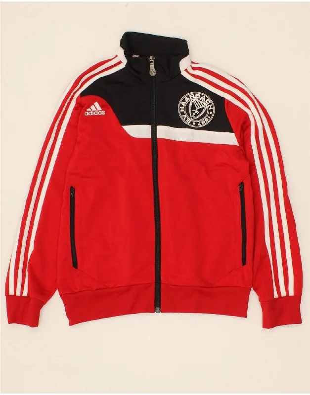 Men's Coats with Fur TrimADIDAS Boys Graphic Tracksuit Top Jacket 9-10 Years Red Colourblock