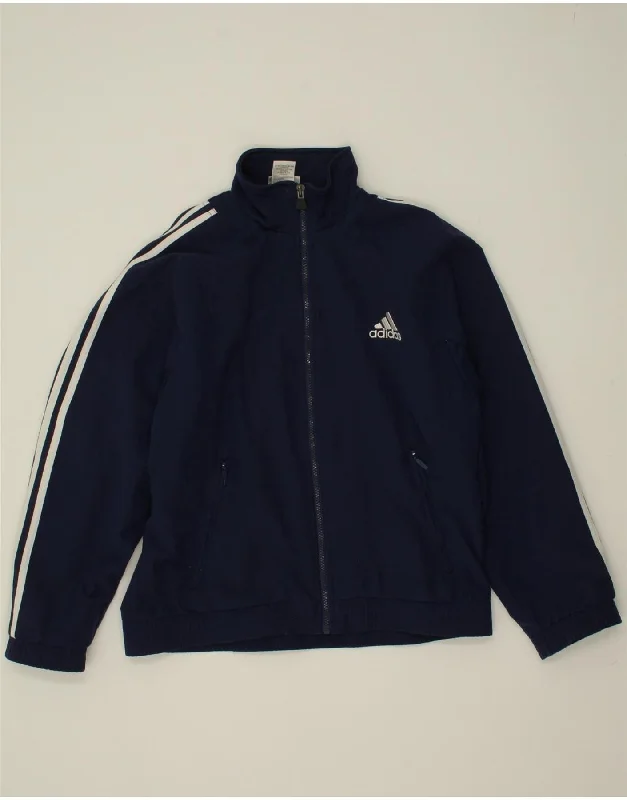Men's Coats for SnowshoeingADIDAS Boys Tracksuit Top Jacket 13-14 Years Navy Blue Polyester