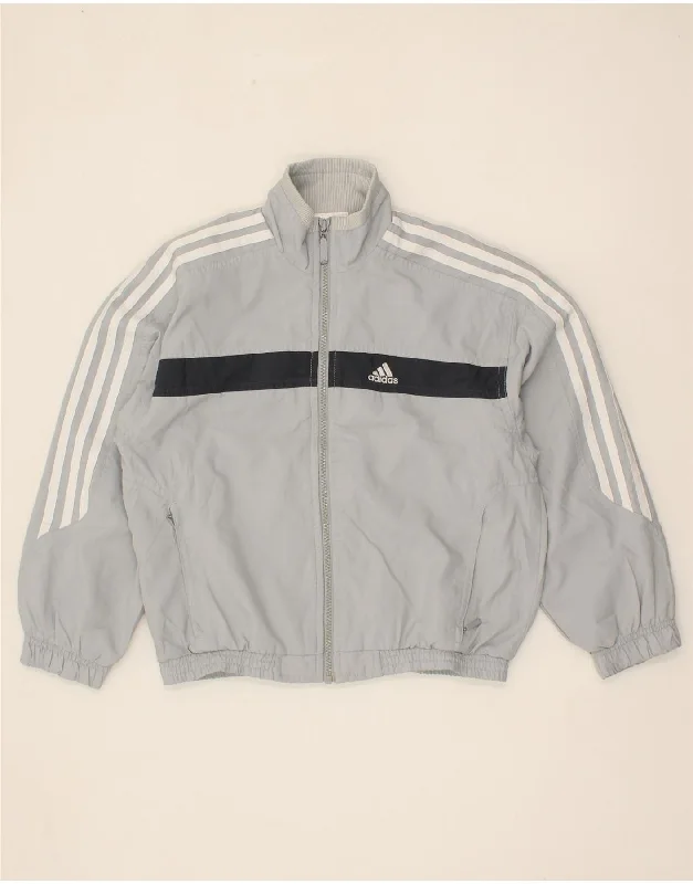 Men's Coats with Multi-Pocket DesignADIDAS Boys Tracksuit Top Jacket 9-10 Years Grey Polyester Men's Coats with Multi-Pocket DesignADIDAS Boys Tracksuit Top Jacket 9-10 Years Grey Polyester