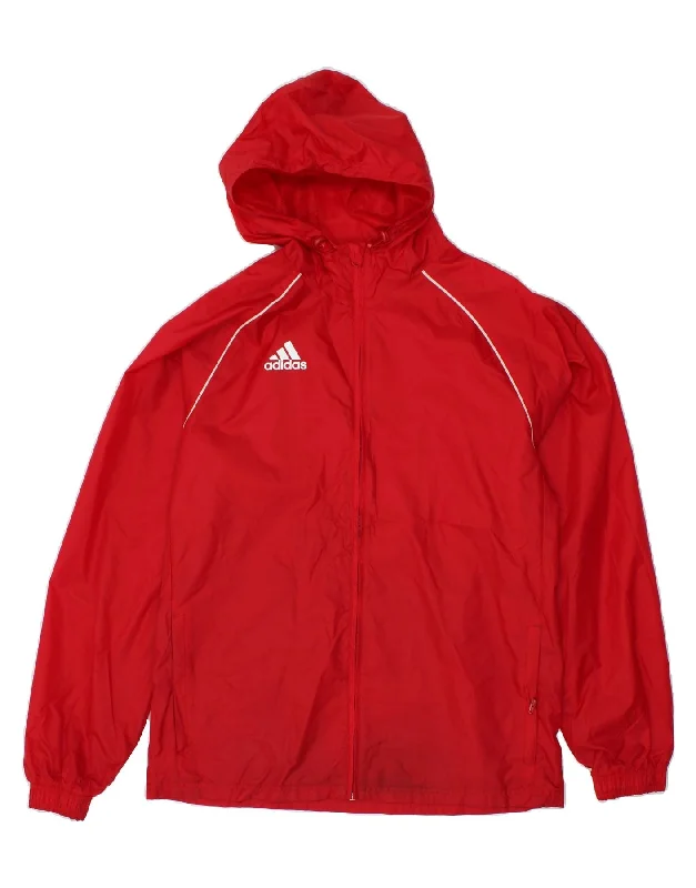 Men's Coats with Convertible CollarsADIDAS Mens Hooded Rain Jacket UK 38 Medium Red Polyamide Men's Coats with Convertible CollarsADIDAS Mens Hooded Rain Jacket UK 38 Medium Red Polyamide