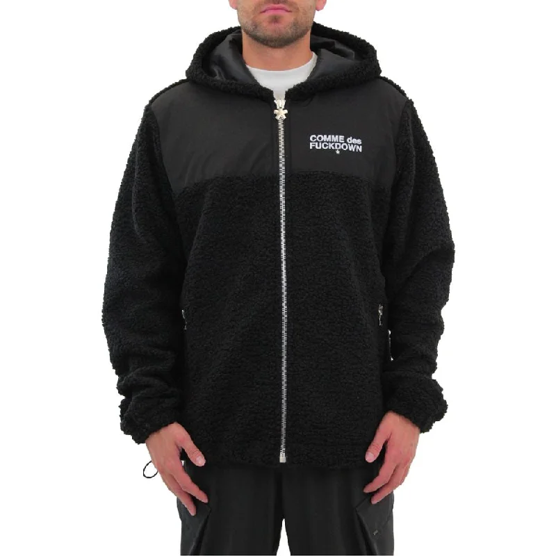 Men's Coats with LiningBlack Polyester Jacket