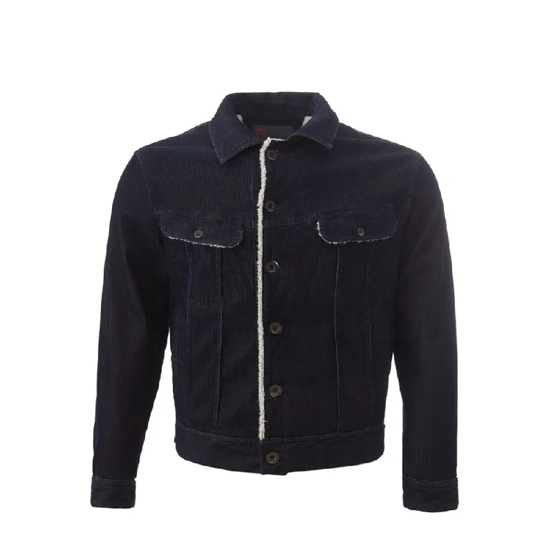 Men's Coats for Skinny MenBlue Cotton Jacket