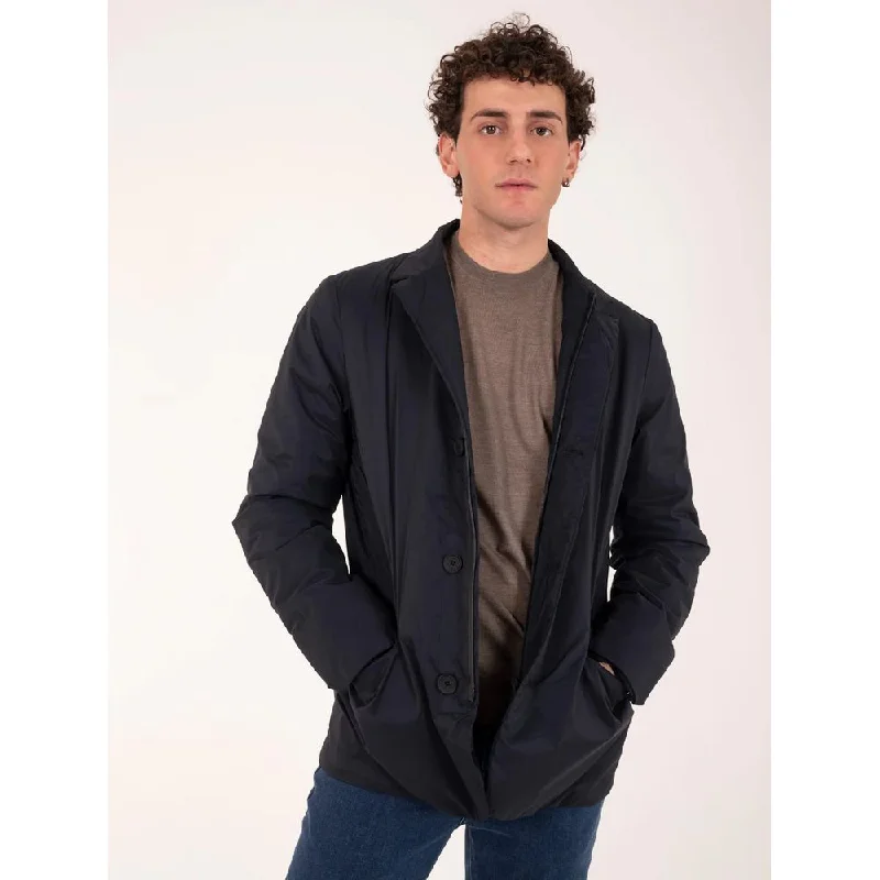Warm Men's Down JacketsBlue Polyester Jacket