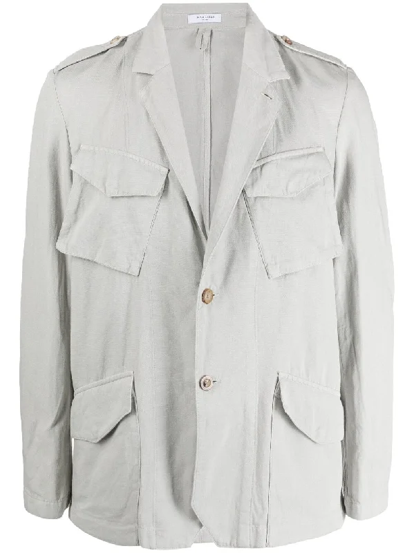 Men's Coats with Water-Repellent FabricBoglioli Jackets White