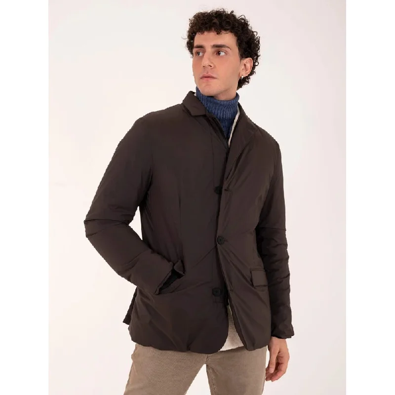 Men's Coats for Cold WeatherBrown Polyester Jacket
